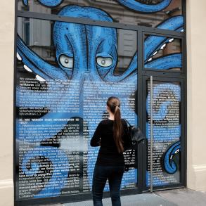 Datenkrake identum Schaufenster DSGVO